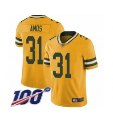 Men's Green Bay Packers #31 Adrian Amos Limited Gold Rush Vapor Untouchable 100th Season Football Jersey