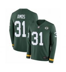 Men's Green Bay Packers #31 Adrian Amos Limited Green Therma Long Sleeve Football Jersey
