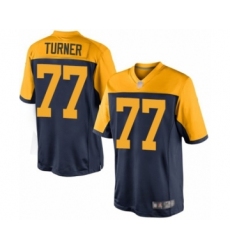 Youth Green Bay Packers #77 Billy Turner Limited Navy Blue Alternate Football Jersey