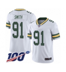 Men's Green Bay Packers #91 Preston Smith White Vapor Untouchable Limited Player 100th Season Football Jersey