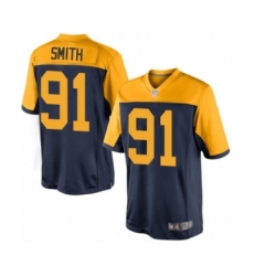Youth Green Bay Packers #91 Preston Smith Limited Navy Blue Alternate Football Jersey