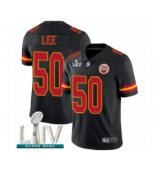 Men's Kansas City Chiefs #50 Darron Lee Limited Black Rush Vapor Untouchable Super Bowl LIV Bound Football Jersey