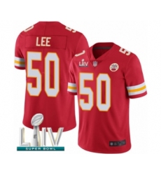 Men's Kansas City Chiefs #50 Darron Lee Red Team Color Vapor Untouchable Limited Player Super Bowl LIV Bound Football Jersey
