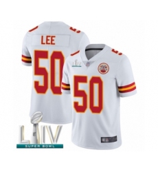 Youth Kansas City Chiefs #50 Darron Lee White Vapor Untouchable Limited Player Super Bowl LIV Bound Football Jersey