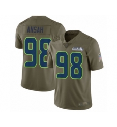 Youth Seattle Seahawks #98 Ezekiel Ansah Limited Olive 2017 Salute to Service Football Jersey