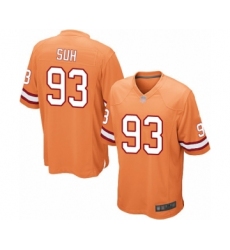 Men's Tampa Bay Buccaneers #93 Ndamukong Suh Game Orange Glaze Alternate Football Jersey