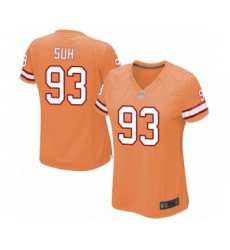 Women's Tampa Bay Buccaneers #93 Ndamukong Suh Game Orange Glaze Alternate Football Jersey