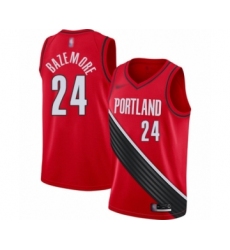 Women's Portland Trail Blazers #24 Kent Bazemore Swingman Red Finished Basketball Jersey - Statement Edition