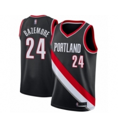 Youth Portland Trail Blazers #24 Kent Bazemore Swingman Black Basketball Jersey - Icon Edition