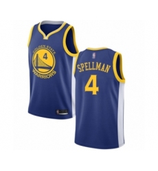 Youth Golden State Warriors #4 Omari Spellman Swingman Royal Blue Basketball Jersey - Icon Edition