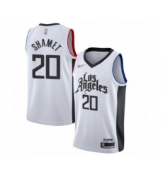 Men's Los Angeles Clippers #20 Landry Shamet Swingman White Basketball Jersey - 2019-20 City Edition