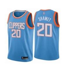 Women's Los Angeles Clippers #20 Landry Shamet Swingman Blue Basketball Jersey - City Edition