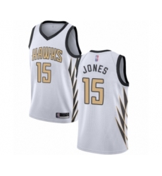Men's Atlanta Hawks #15 Damian Jones Authentic White Basketball Jersey - City Edition
