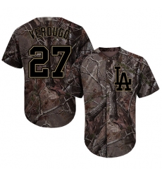 Youth Los Angeles Dodgers #27 Alex Verdugo Camo Realtree Collection Cool Base Stitched Baseball Jersey