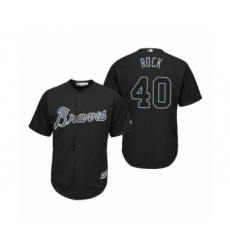 Youth Atlanta Braves #40 Mike Soroka Rock Black 2019 Players Weekend Replica Jersey