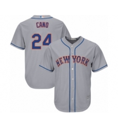Youth New York Mets #24 Robinson Cano Authentic Grey Road Cool Base Baseball Jersey