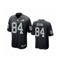 Men's Oakland Raiders #84 Antonio Brown Game Black 60th Anniversary Team Color Football Jersey