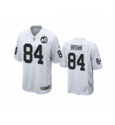 Women's Oakland Raiders #84 Antonio Brown Game 60th Anniversary White Football Jersey