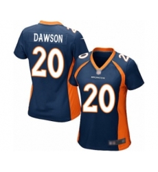 Women's Denver Broncos #20 Duke Dawson Game Navy Blue Alternate Football Jersey