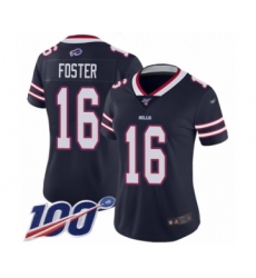 Women's Buffalo Bills #16 Robert Foster Limited Navy Blue Inverted Legend 100th Season Football Jersey