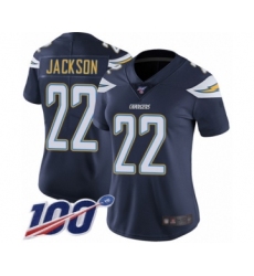 Women's Los Angeles Chargers #22 Justin Jackson Navy Blue Team Color Vapor Untouchable Limited Player 100th Season Football Jerseyball Jersey