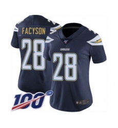 Women's Los Angeles Chargers #28 Brandon Facyson Navy Blue Team Color Vapor Untouchable Limited Player 100th Season Football Jersey