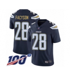 Youth Los Angeles Chargers #28 Brandon Facyson Navy Blue Team Color Vapor Untouchable Limited Player 100th Season Football Jersey