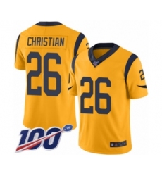 Men's Los Angeles Rams #26 Marqui Christian Limited Gold Rush Vapor Untouchable 100th Season Football Jersey
