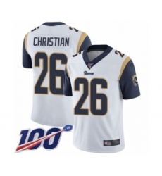 Men's Los Angeles Rams #26 Marqui Christian White Vapor Untouchable Limited Player 100th Season Football Jersey
