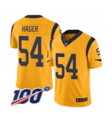 Men's Los Angeles Rams #54 Bryce Hager Limited Gold Rush Vapor Untouchable 100th Season Football Jersey