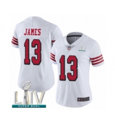 Women's San Francisco 49ers #13 Richie James Limited White Rush Vapor Untouchable Super Bowl LIV Bound Football Jersey
