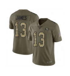 Youth San Francisco 49ers #13 Richie James Limited Olive Camo 2017 Salute to Service Football Jersey
