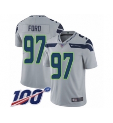 Men's Seattle Seahawks #97 Poona Ford Grey Alternate Vapor Untouchable Limited Player 100th Season Football Jersey