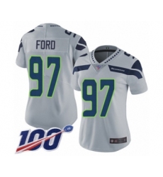 Women's Seattle Seahawks #97 Poona Ford Grey Alternate Vapor Untouchable Limited Player 100th Season Football Jersey