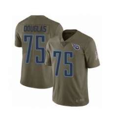 Youth Tennessee Titans #75 Jamil Douglas Limited Olive 2017 Salute to Service Football Jersey