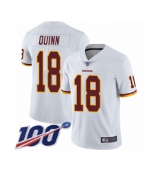 Youth Washington Redskins #18 Trey Quinn White Vapor Untouchable Limited Player 100th Season Football Jersey