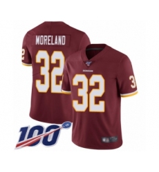 Men's Washington Redskins #32 Jimmy Moreland Burgundy Red Team Color Vapor Untouchable Limited Player 100th Season Football Jersey