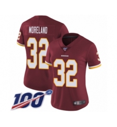 Women's Washington Redskins #32 Jimmy Moreland Burgundy Red Team Color Vapor Untouchable Limited Player 100th Season Football Jersey