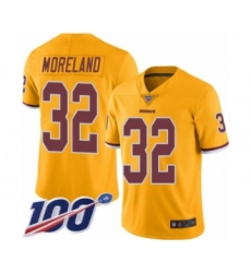 Youth Washington Redskins #32 Jimmy Moreland Limited Gold Rush Vapor Untouchable 100th Season Football Jersey