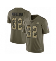 Youth Washington Redskins #32 Jimmy Moreland Limited Olive Camo 2017 Salute to Service Football Jersey