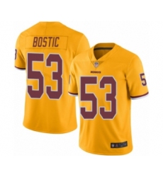 Men's Washington Redskins #53 Jon Bostic Limited Gold Rush Vapor Untouchable Football Jersey