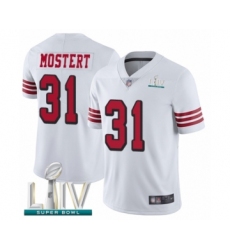 Youth San Francisco 49ers #31 Raheem Mostert Limited White Rush Vapor Untouchable Super Bowl LIV Bound Football Jersey