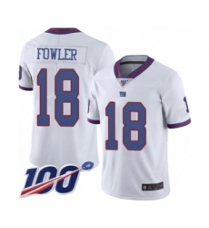 Youth New York Giants #18 Bennie Fowler Limited White Rush Vapor Untouchable 100th Season Football Jersey