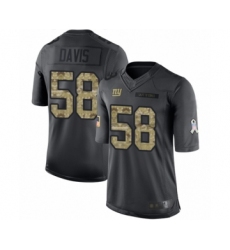 Youth New York Giants #58 Tae Davis Limited Black 2016 Salute to Service Football Jersey