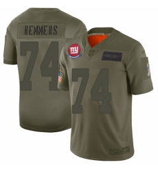 Men's New York Giants #74 Mike Remmers Limited Camo 2019 Salute to Service Football Jersey