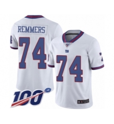 Men's New York Giants #74 Mike Remmers Limited White Rush Vapor Untouchable 100th Season Football Jersey