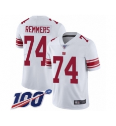 Youth New York Giants #74 Mike Remmers White Vapor Untouchable Limited Player 100th Season Football Jersey