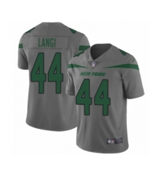 Men's New York Jets #44 Harvey Langi Limited Gray Inverted Legend Football Jersey