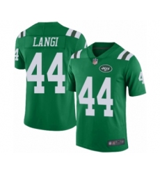 Men's New York Jets #44 Harvey Langi Limited Green Rush Vapor Untouchable Football Jersey