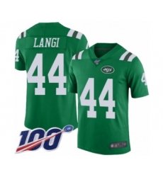 Youth New York Jets #44 Harvey Langi Limited Green Rush Vapor Untouchable 100th Season Football Jersey